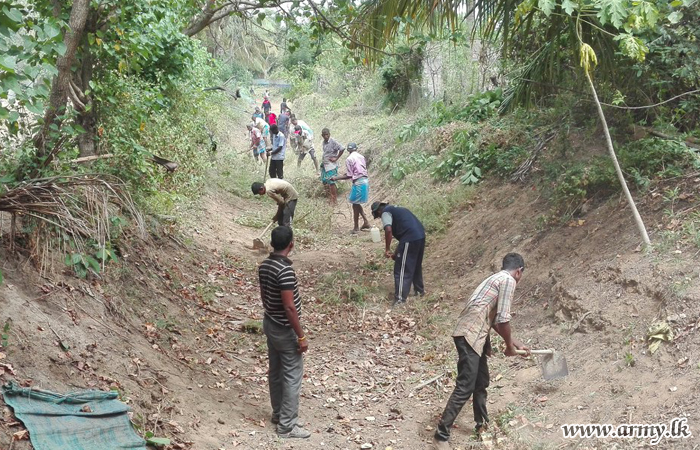 57 Division Troops Clean Water Canal in Ganeshapuram 