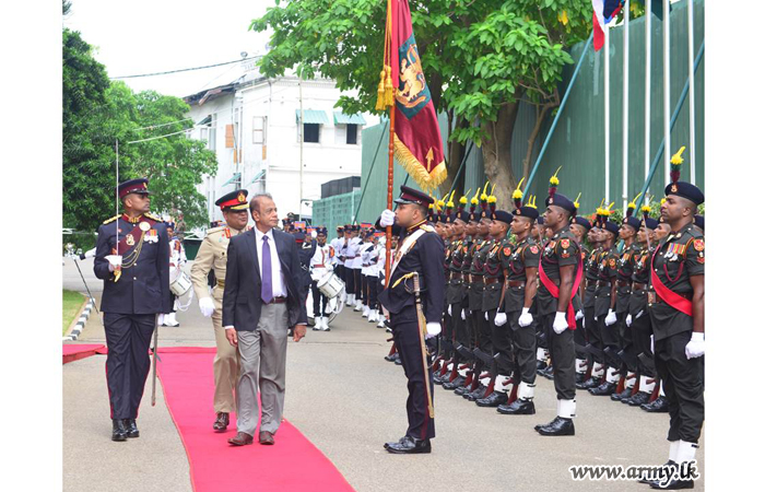 Military Honours Greet Secretary Defence at Army Headquarters 