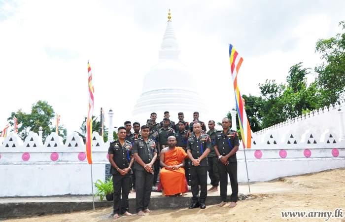West Troops Assist Construction Buddhist Pagoda in Hanwella