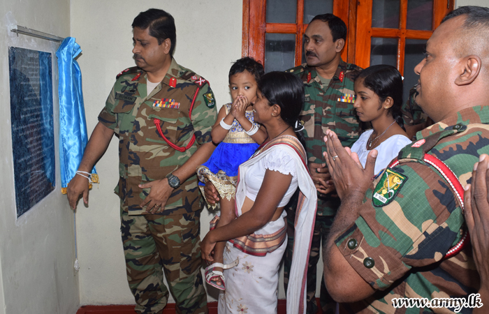 Dead Soldier’s Family Moves into New House at Sampathnuwara