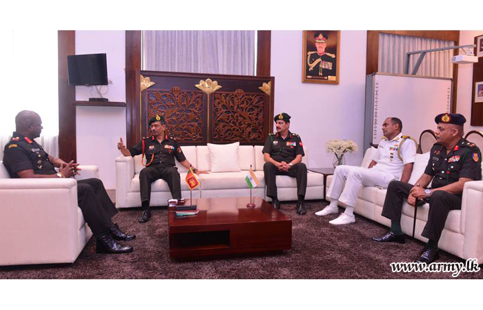 Indian NDC Delegation in Sri Lanka Meets Commander of the Army