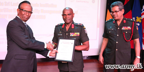 Colombo Army Hospital Recognized with ISO Certificate