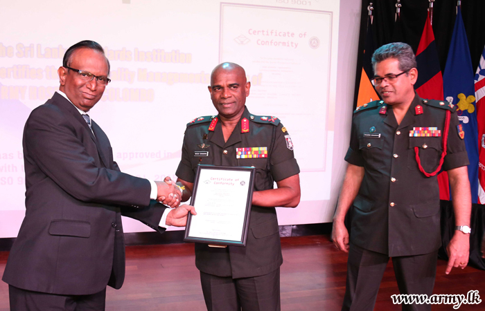 Colombo Army Hospital Recognized with ISO Certificate