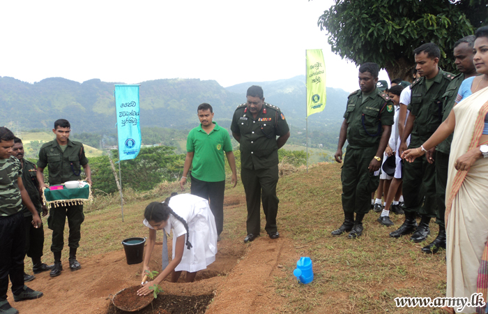 Troops Plant Tree Saplings around Reservoirs