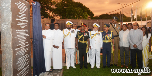 ‘Wayamba Rana Abhiman’ War Memorial Unveiled in Kurunegala