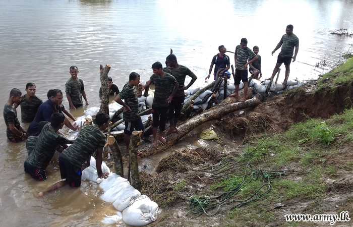 Troops Avert Major Water Leakage in Tank Bund  