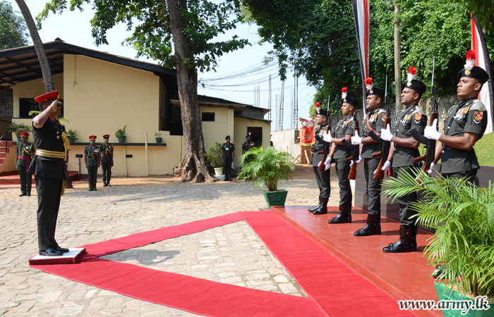 Troops Salute Outgoing SLAC Colonel Commandant & CoS of the Army