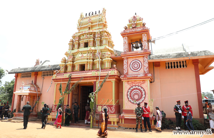 Army-Renovated 20th Hindu Kovil under 100 Temple Renovation Project Vested with Devotees 