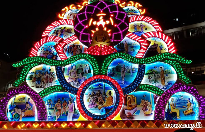 Army-Put up Vesak Pandol in Malaysia Glitters Making History