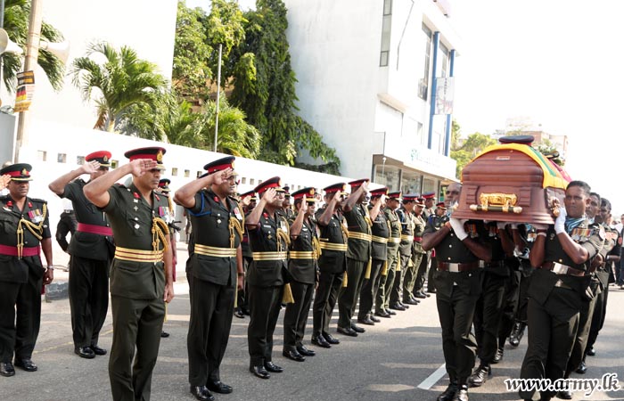 Military Honours Salute Late Brigadier K.J.N Senaweera’s (Rtd) Final Journey