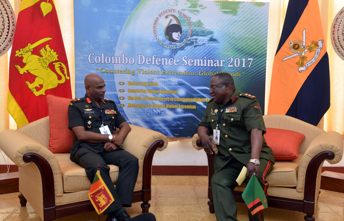 Zambian Army Chief in Courtesy Meeting with Commander during BMICH Sessions 