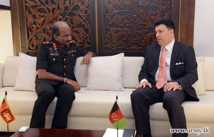 Afghanistan Envoy Calls on Commander of the Army 