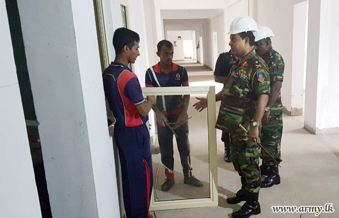 Deputy Chief of Staff Reviews Progress of CKD Building at Anuradhapura 