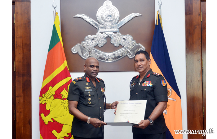 Senior Army Colonel Passes MA in Strategic Security Studies with Flying Colours 