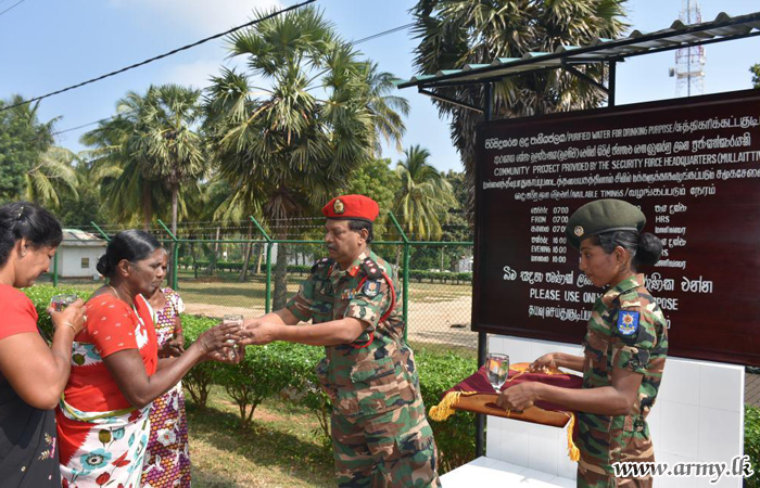 කෙප්පපිලව් නැවත පදිංචි කරන ලද ජනතාවට යුද්ධ හමුදා භට පිරිස් වෙතින් පානීය පිරිසිදු ජල සැපයුම් පද්ධති 02 ක් 