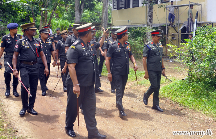 DCOS Reviews Construction Work in Panagoda Sports Village 