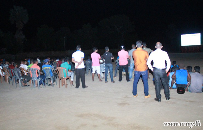 Kilinochchi Civilians & Troops Watch World Cup on LED Screen 