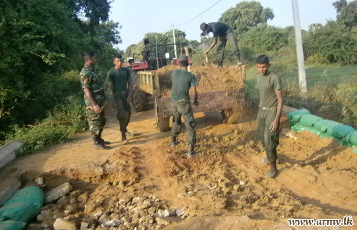 9 VIR Troops Rush to Repair Barathipuram Culvert  