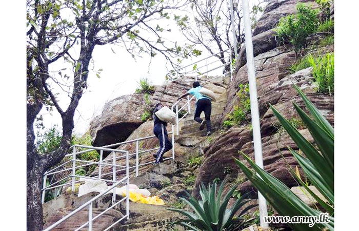 Troops Support Construction at Bhikku Care Centre at Kandy