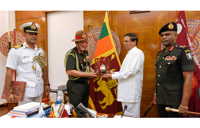 Indian Army Chief Shares Goodwill Sentiments with HE the President 