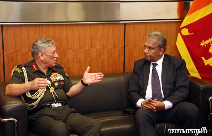 General Bipin Rawat Calls on Secretary Defence