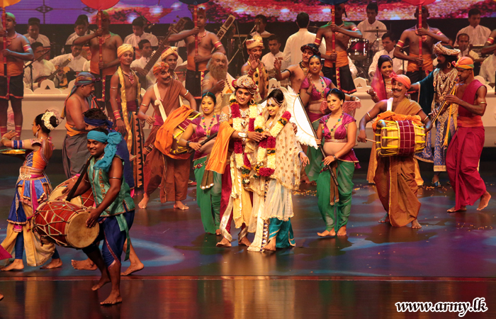 Pinnacle of Army Vesak Arrangements, ‘Inginalu Samagin Vesak Bethi Gee’ Fascinate Invitees at Nelum Pokuna