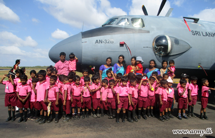 Many More Jaffna Pre School Kids Visit Palali Airport