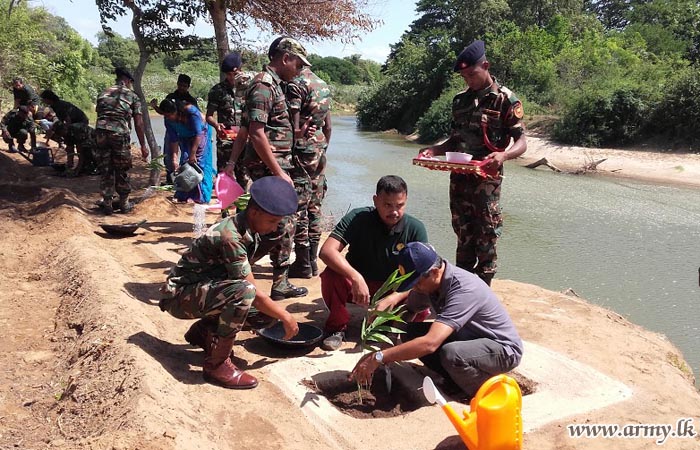 Kandakadu Troops Plant Trees Along River Banks