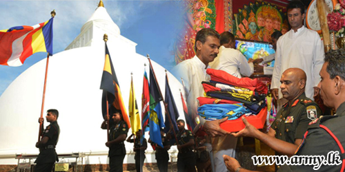 Kirivehera & Kataragama Devala Premises Coloured with Army Flags During Anniversary Offerings 