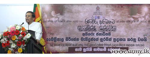 War Heroes’ Contribution Further Recognized; Land Blocks & New Houses Distributed 