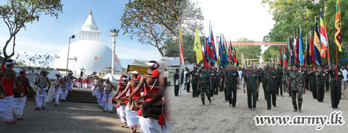 Army Flags Flutter in Kirivehera & Kataragama Sacred Precincts 