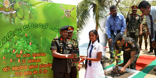 22 Division Joins National Drive Distributing 6000 Saplings among Trincomalee Students 
