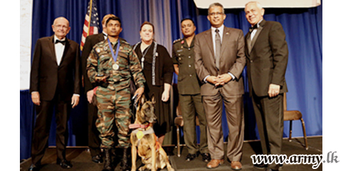 Army Mine Detection Dog & Its Handler Awarded Accolades in Washington 