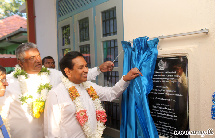 Army-built MOH Office at Kilinochchi Opened