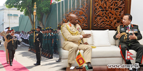 Chief of Army Staff in Nepali Army Welcomed to the Headquarters with Military Honours 