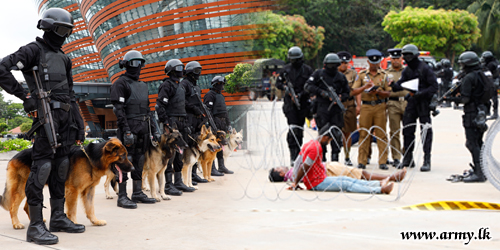 ‘Cormorant Strike - 2018’ Enters Nelum Pokuna to Rescue VIP Hostages  