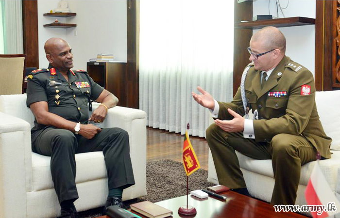 New Polish Defence Attaché Calls on the Army Chief   	