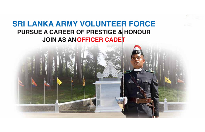 Applications for Enlistment of SLAVF Cadet Officers Called