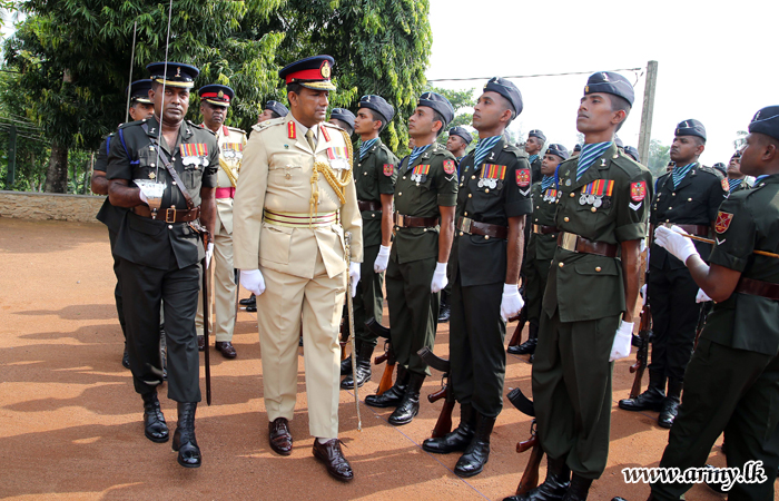 Outgoing SLSC Colonel Commandant Saluted in Military Parade 