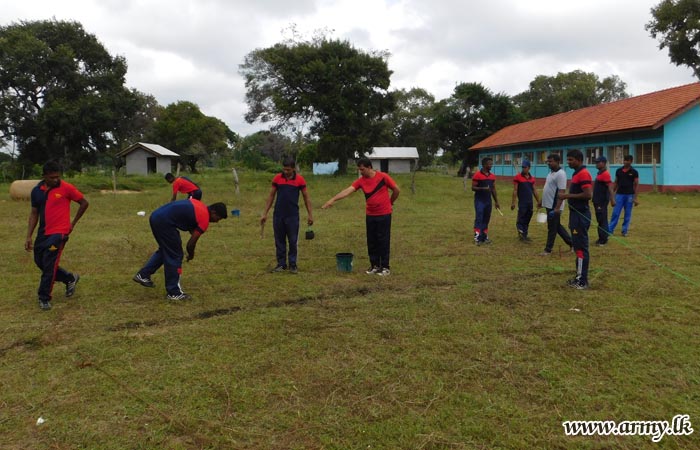 Troops Prepare Suthanthipuram School Playground Ahead of  Annual Sports  Meet 