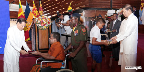 ‘Sathviru Urumaya’ Credentials Pay Tribute to Disabled War Heroes