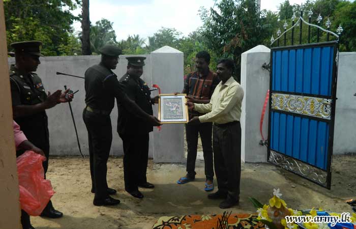 Army-Built Protective Wall at Iranapalai School Formally Vested in Principal & Students  