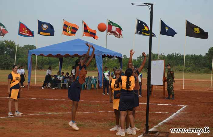 'C' Company of 7 SLAWC Carries SFHQ-J Netball Championship