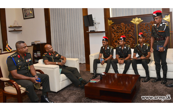 SLMA Officer Cadets Interact with Commander before Pass out