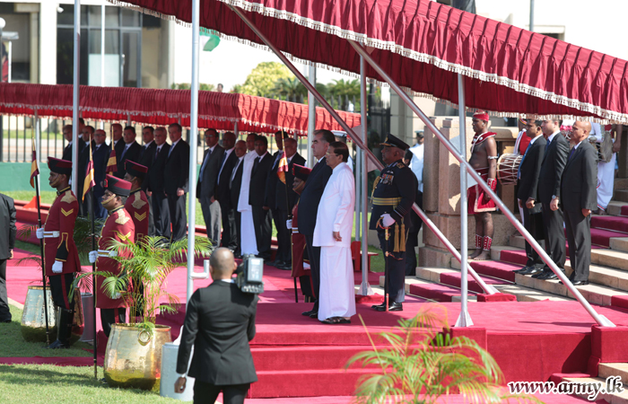 Tri Service Troops in Colourful Guard of Honour Greet Tajikistan President