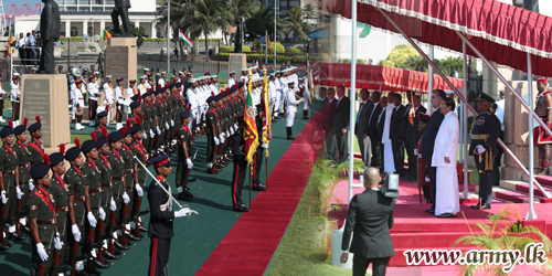 Tri Service Troops in Colourful Guard of Honour Greet Tajikistan President