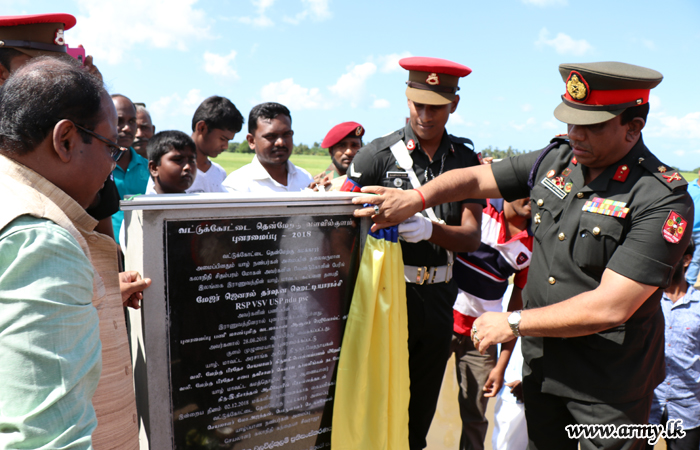 Army-Renovated Valavilkulam Tank Formally Vested with Farmers 